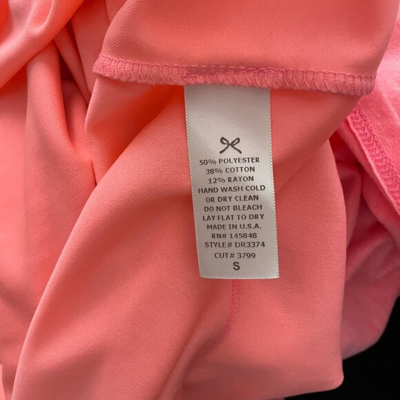 Everly Coral Pink Crew Neck Pleated Waist Sleeveless Knee-length Tank Dress S - Picture 14 of 14